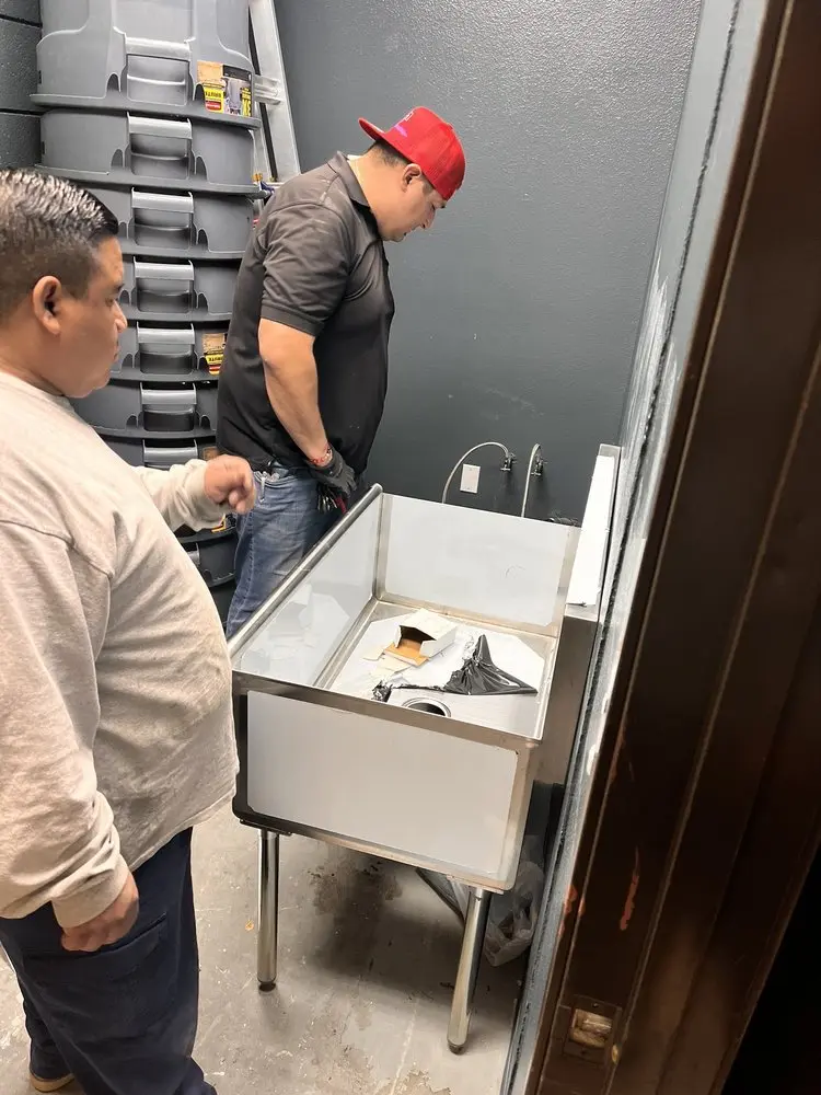 Commercial plumbing and sink installation in Outcalt